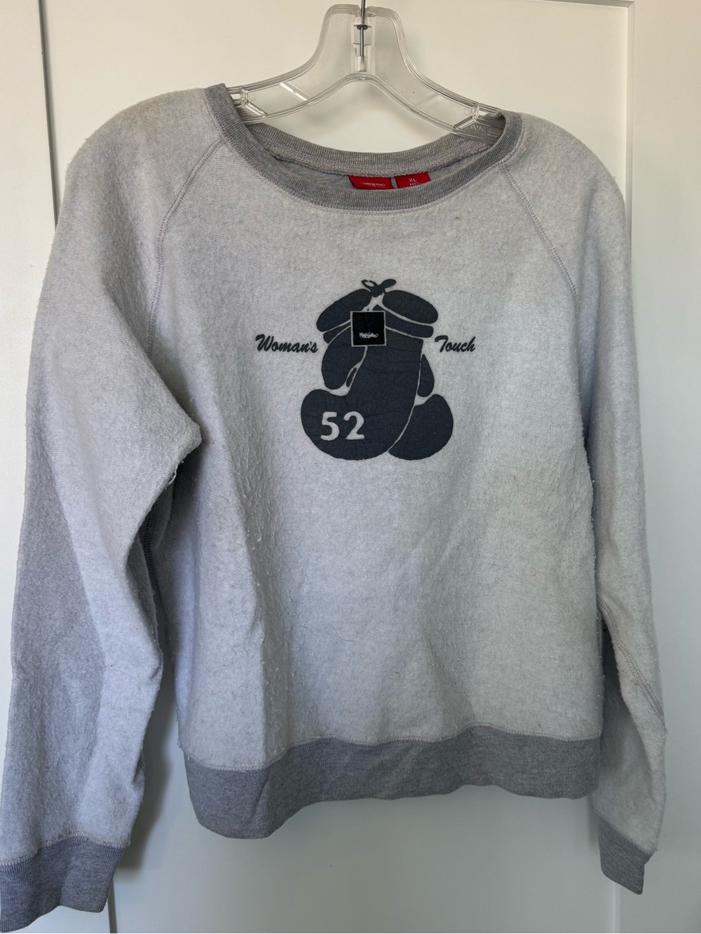 Mossimo Supply Co. Gray Sweatshirt with Black Graphic